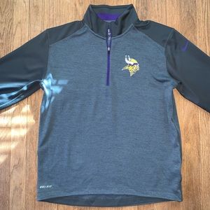 Men’s NFL Minnisota Vikings Half Zip Fleece size M